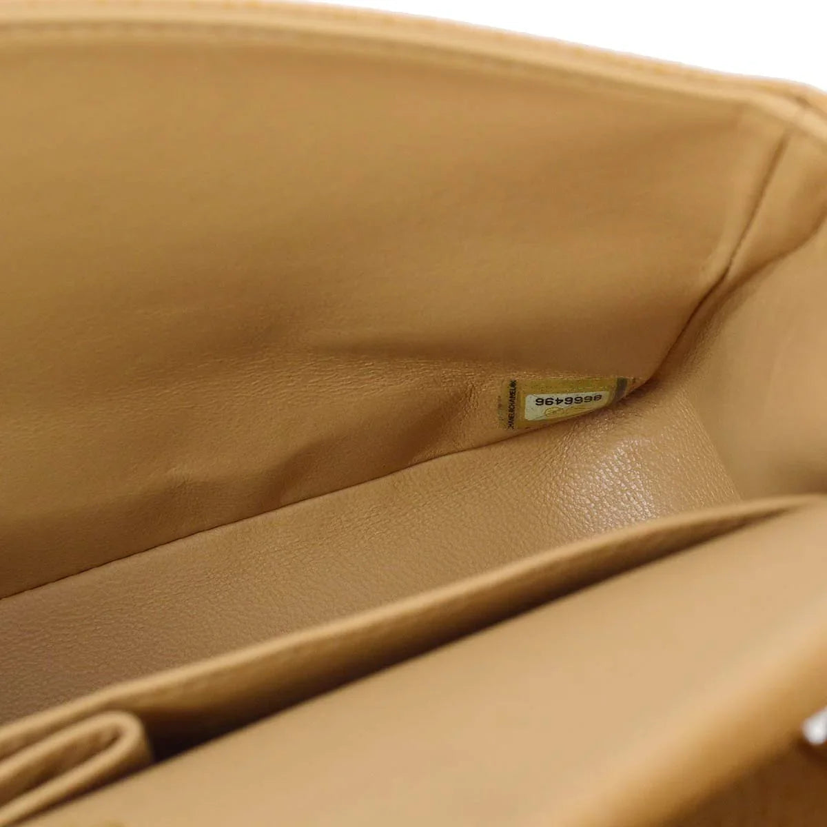 Chanel 2003-2004 Beige Caviar Medium Classic Double Flap Bag