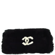 Chanel Black Fur Bracelet Bangle Wristband