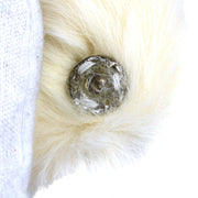 Chanel White Fur Bracelet Bangle Wristband