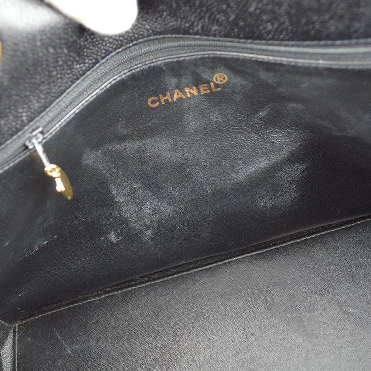 Chanel 1996-1997 Black Caviar Tote Chain Tote