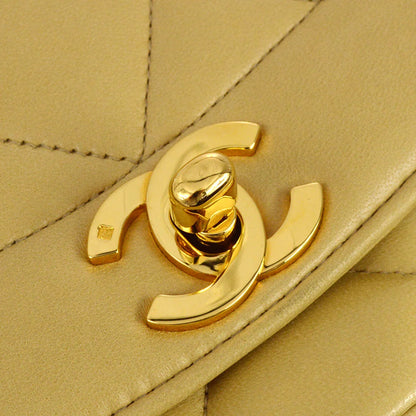 Chanel * 1991-1994 Beige Lambskin Small Diana Flap Bag