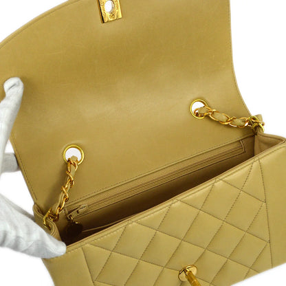 Chanel * 1991-1994 Beige Lambskin Small Diana Flap Bag