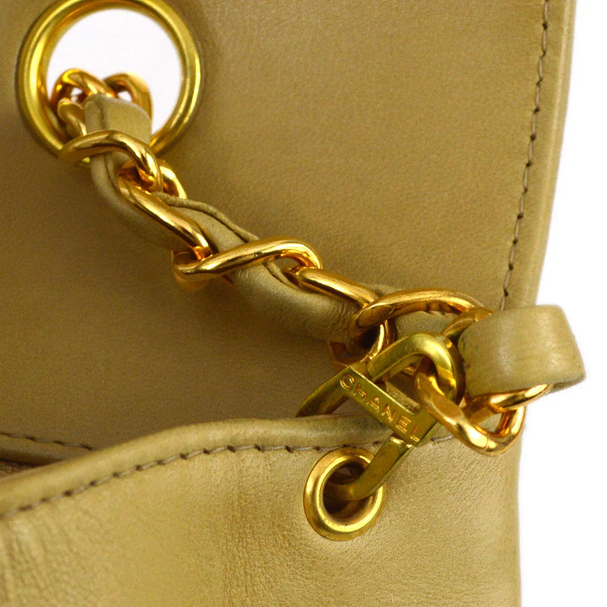 Chanel * 1991-1994 Beige Lambskin Small Diana Flap Bag