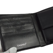 シャネル ニュートラベルライン 二つ折り財布 ブラック