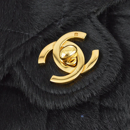 Chanel 1991-1994 * Black Pony Hair Classic Flap Micro Handbag