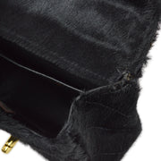 Chanel 1991-1994 * Black Pony Hair Classic Flap Micro Handbag