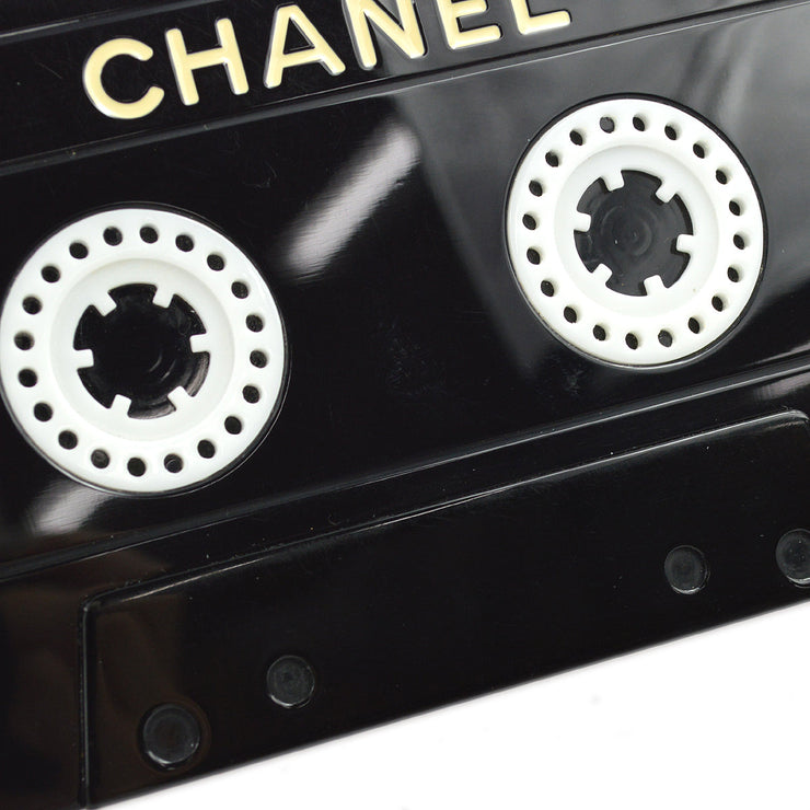 Chanel * 2004 Spring Black Acrylic Cassette Tape Clutch Bag