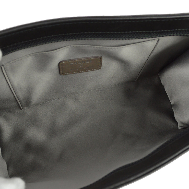Chanel * 2011 Black Lambskin Icon Chain Handbag