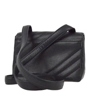 Chanel * 1994-1996 Black Caviar Mini Straight Flap Shoulder Bag