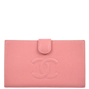 Chanel 2004-2005 Pink Caviar Timeless Long Wallet