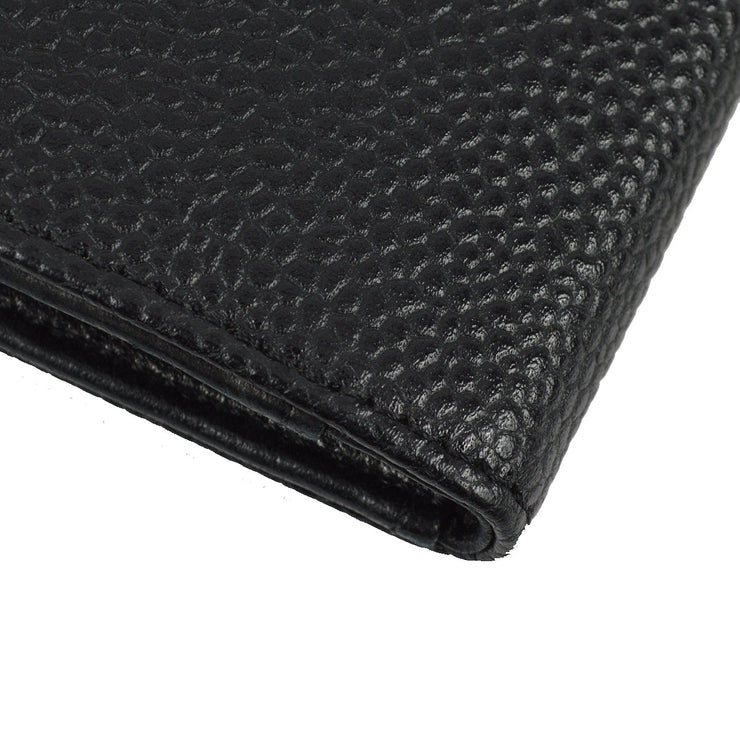 Chanel 2001-2003 Black Caviar Timeless Long Wallet