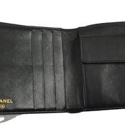 Chanel 1997-1999 Black Caviar Timeless Bifold Wallet