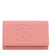 Chanel 2003-2004 Pink Caviar Timeless Key Case