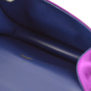 Hermes * 2010 Purple Silk Pochette Mini Constance