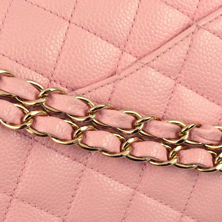 Chanel 2004-2005 Pink Caviar Medium Classic Double Flap Bag