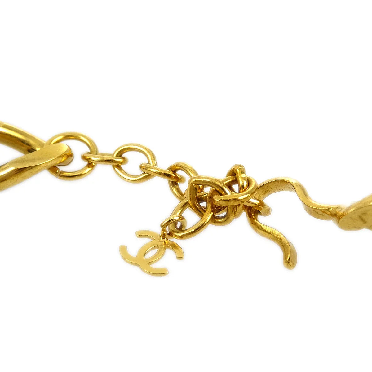 Chanel * 1995 Black & Gold Logo Plate Choker