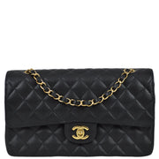 Chanel 2004-2005 Black Caviar Medium Classic Double Flap Bag