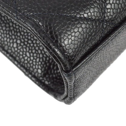 Chanel 1994-1996 Black Caviar Briefcase Business Handbag