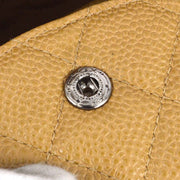Chanel 2000-2001 Beige Caviar Medium Classic Double Flap Bag SHW