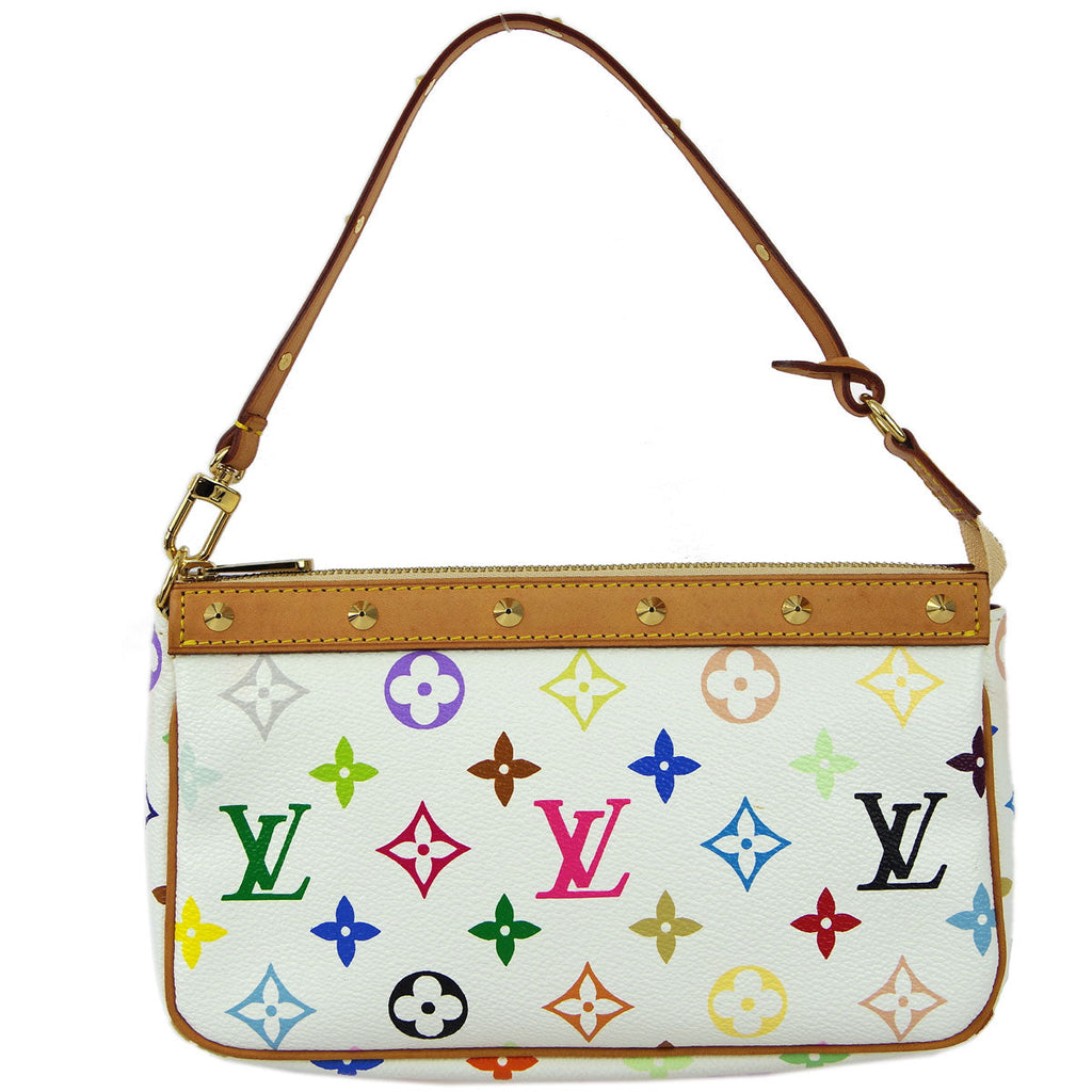 Louis vuitton multicolor pochette best sale accessoires white