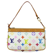 Louis Vuitton 2003 White Multicolor Pochette Accessoires Handbag M92649