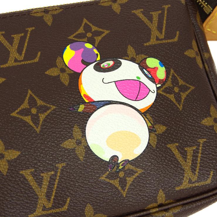 Louis Vuitton 2004 Monogram Panda Pochette Accessoires Handbag M51981