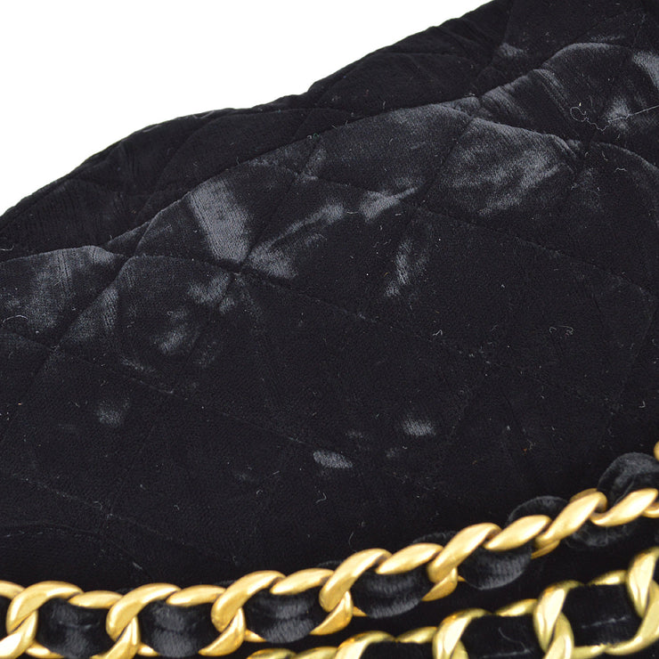 Chanel Black Velvet Large Duma Backpack