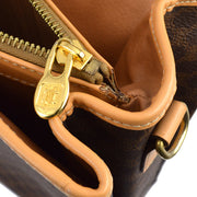 Celine Brown Macadam 2way Shoulder Briefcase Handbag