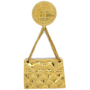 Chanel Bag Brooch Pin Gold