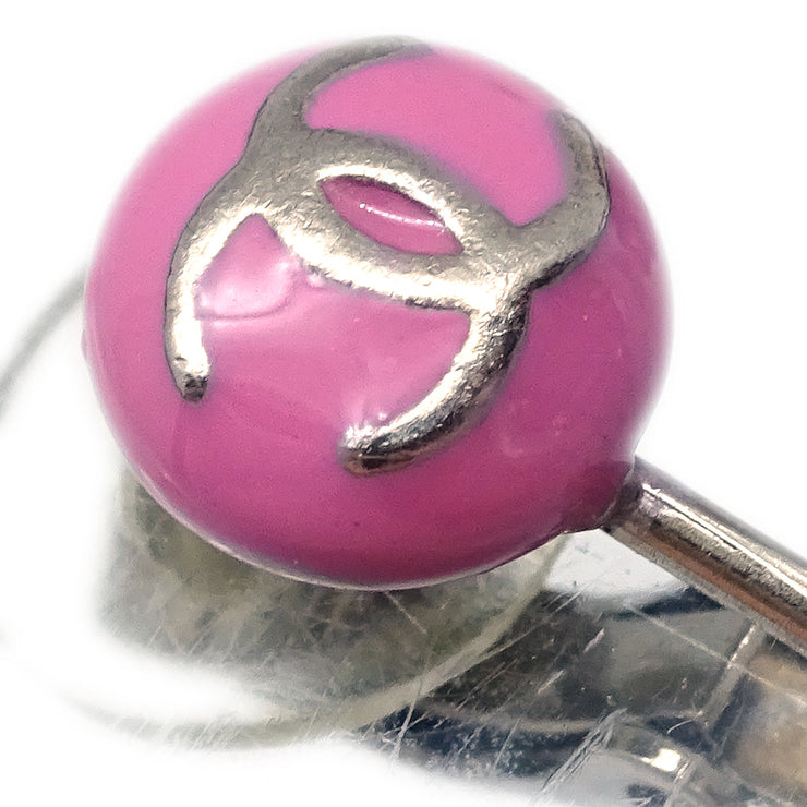 Chanel Button Earrings Pink 03C