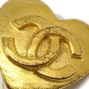 Chanel Heart Earrings Gold 95P