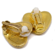 Chanel Heart Earrings Gold 95P