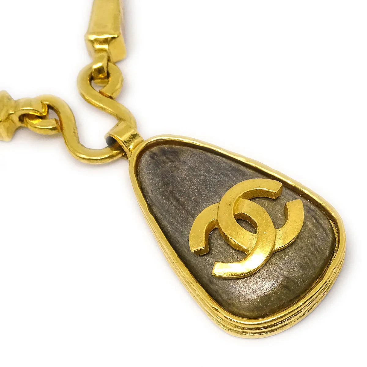 Chanel Gold Chain Pendant Necklace 97A