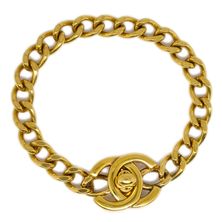 Chanel Turnlock Chain Bracelet Gold 97P