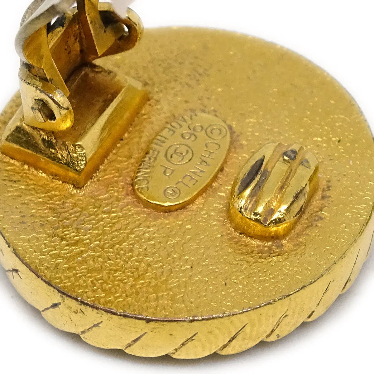 Chanel 1996 Rope Edge Earrings Clip-On