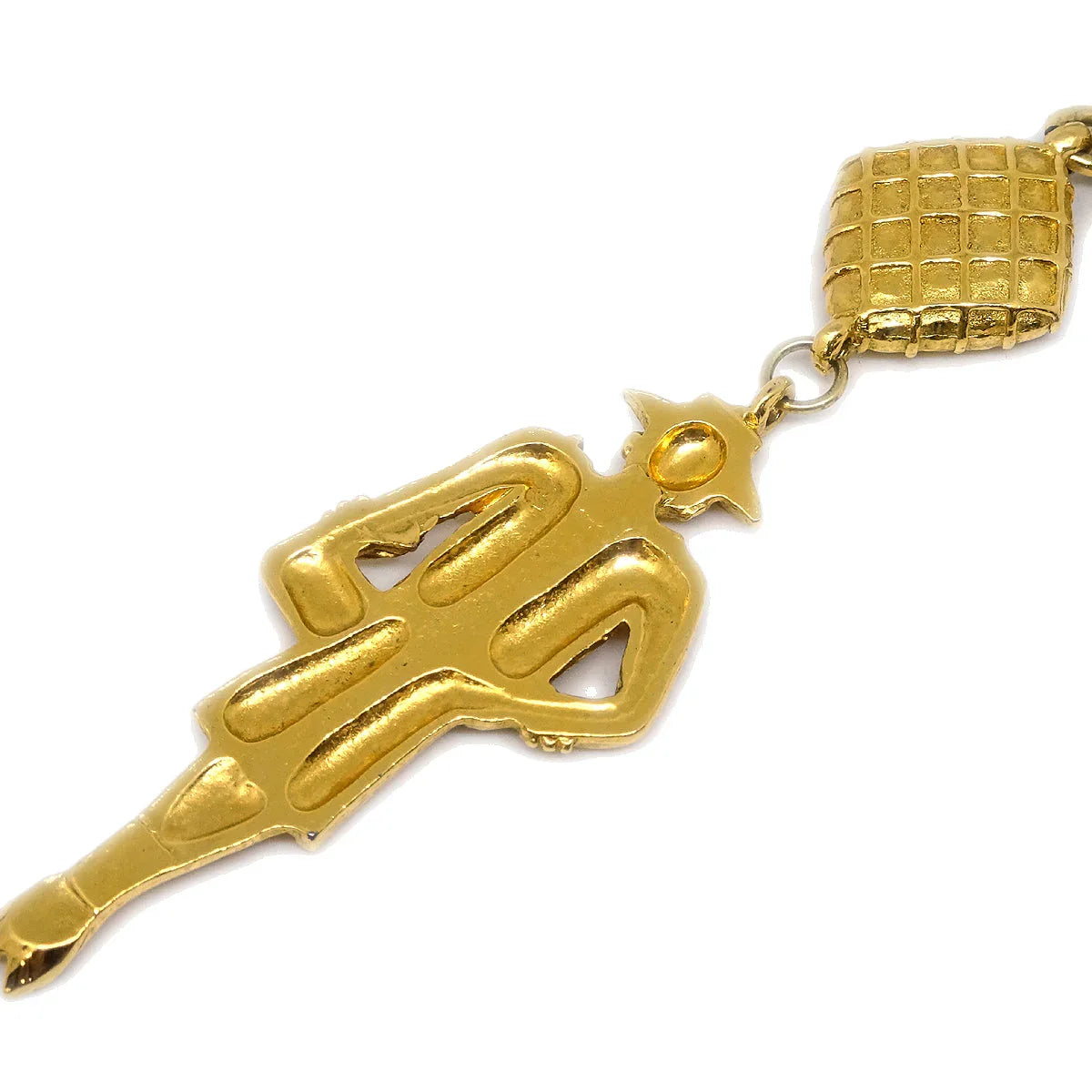 Chanel Mademoiselle Gold Chain Pendant Necklace