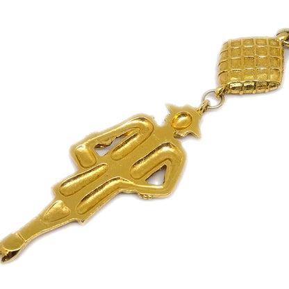 Chanel Mademoiselle Gold Chain Pendant Necklace