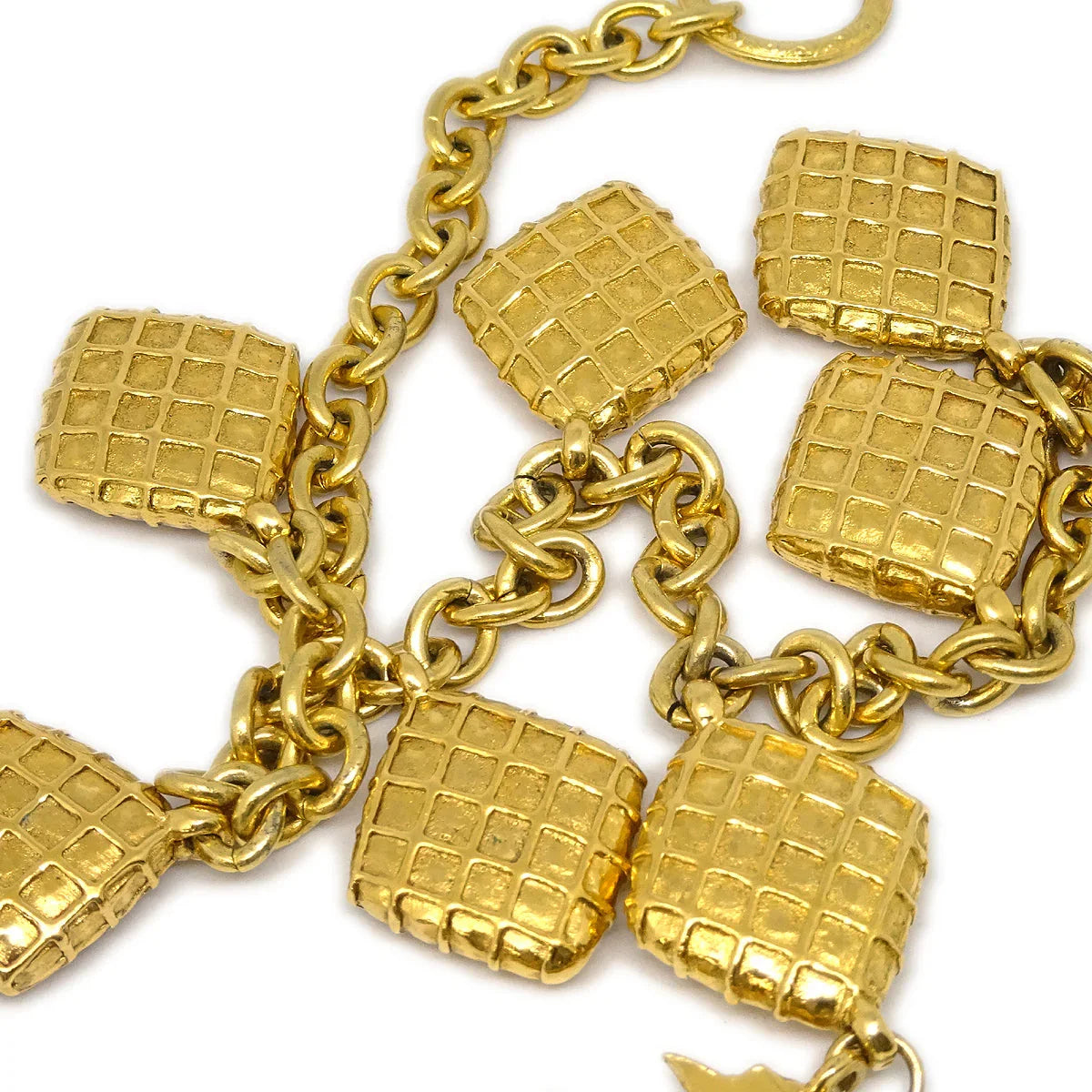 Chanel Mademoiselle Gold Chain Pendant Necklace