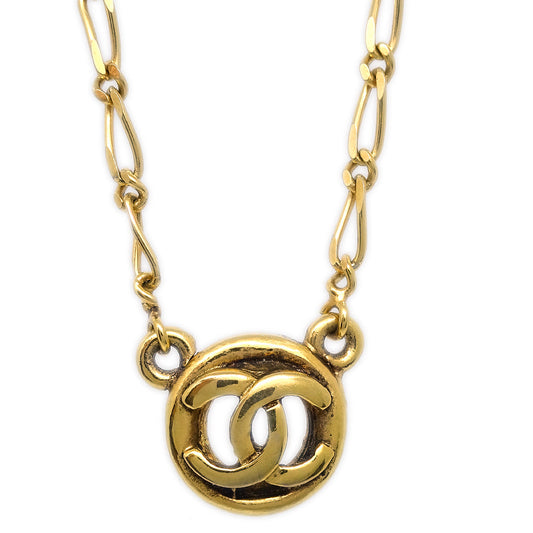Chanel Medallion Gold Chain Pendant Necklace 1983