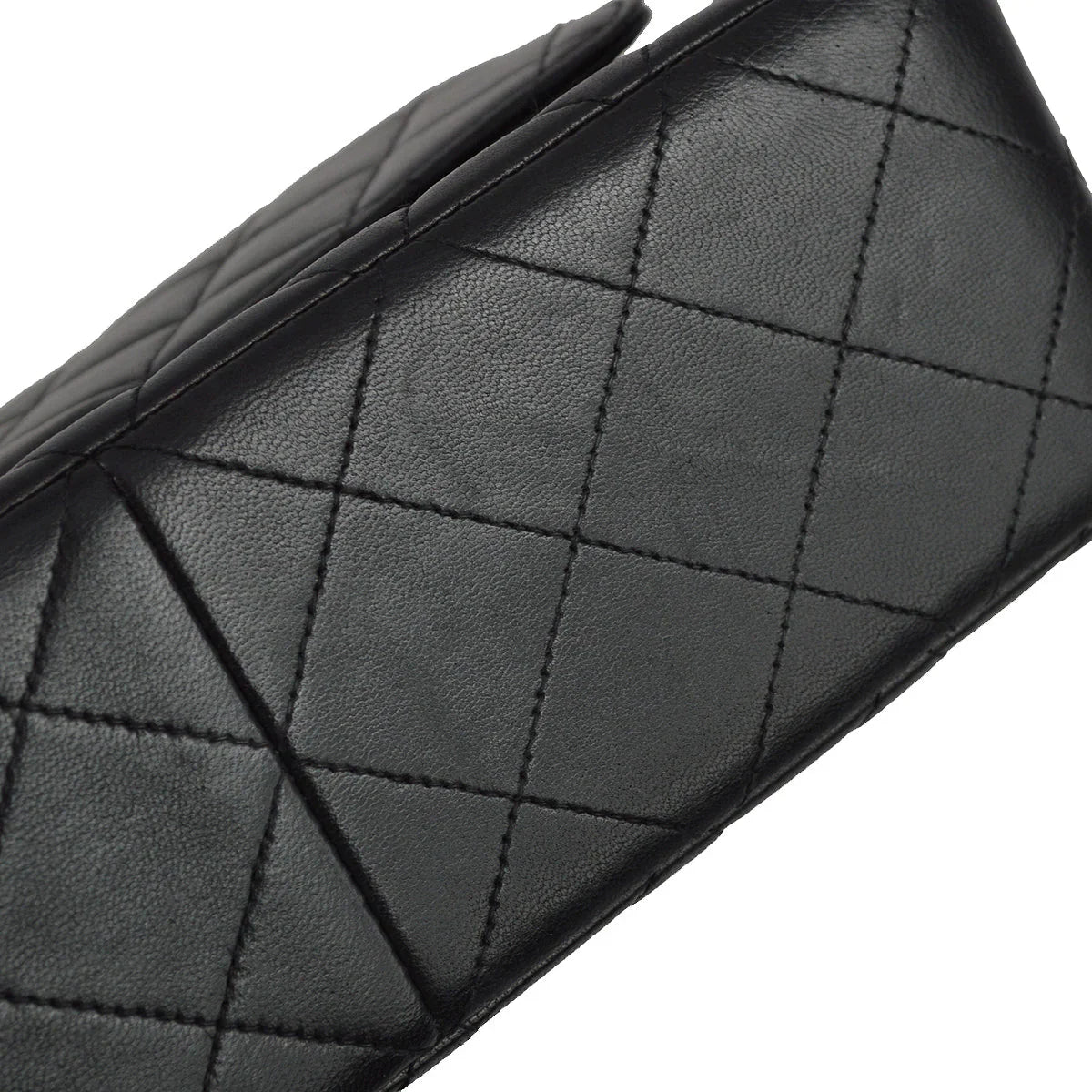 Chanel 1994-1996 Black Lambskin Medium Double Sided Classic Flap Bag