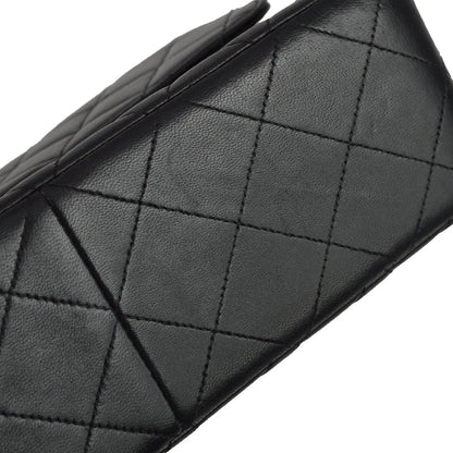 Chanel 1994-1996 Black Lambskin Medium Double Sided Classic Flap Bag