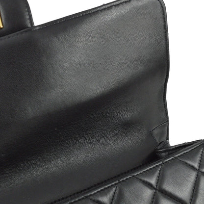Chanel 1994-1996 Black Lambskin Medium Double Sided Classic Flap Bag