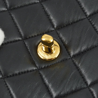 Chanel 1994-1996 Black Lambskin Medium Double Sided Classic Flap Bag