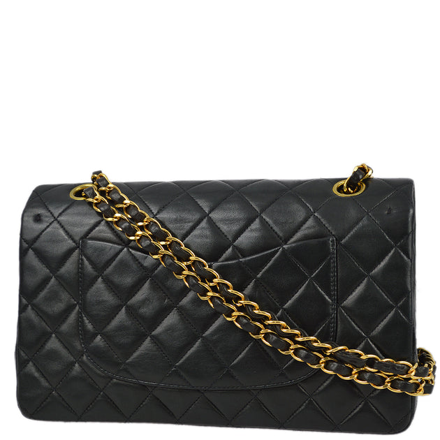 Chanel 1996-1997 Black Lambskin Medium Classic Double Flap Bag – AMORE ...