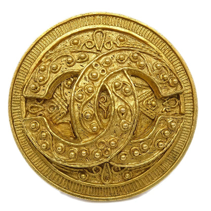 Chanel 1994 Filigree Brooch Pin Gold