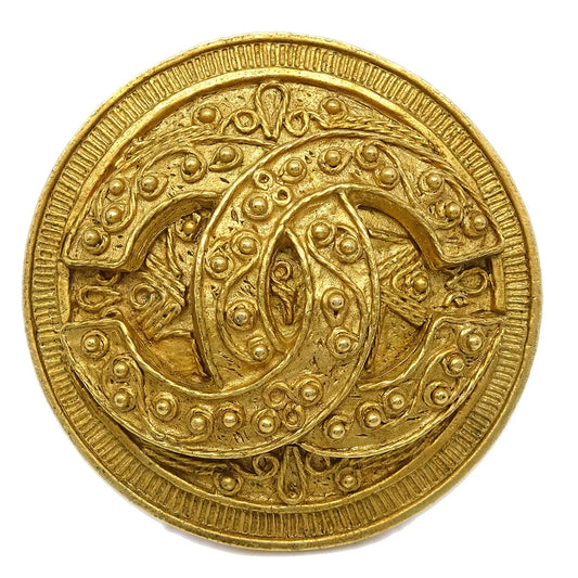 Chanel 1994 Filigree Brooch Pin Gold