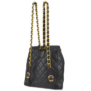 Chanel 1996-1997 Black Lambskin Large Duma Backpack