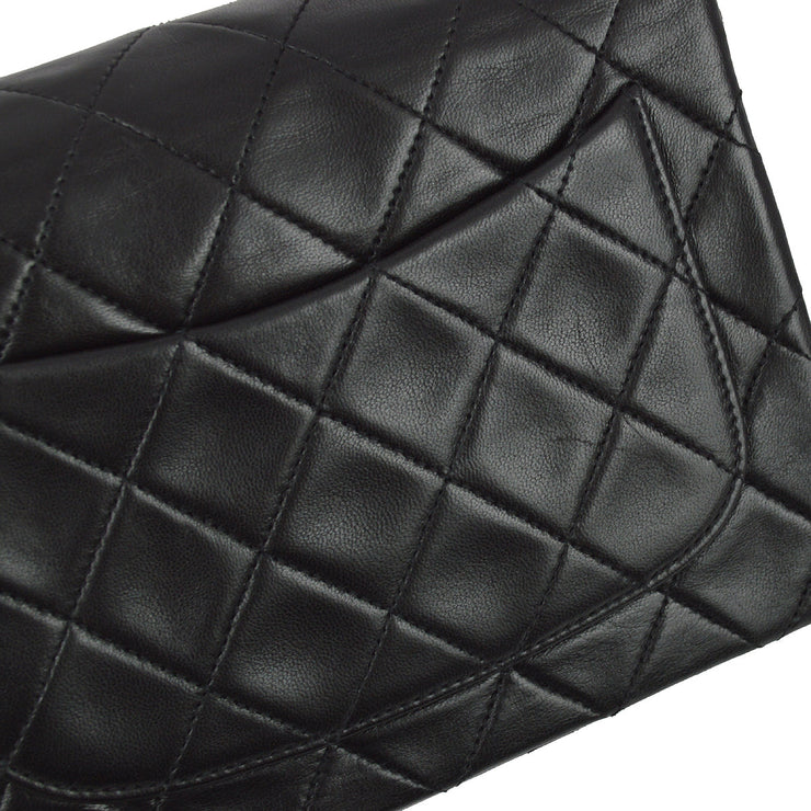 Chanel 1994-1996 Black Lambskin Mini Classic Square Flap Bag 17