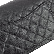 Chanel 2000-2001 Black Caviar Small Classic Double Flap Bag SHW