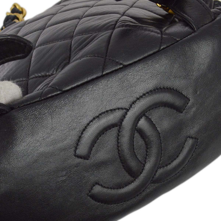 Chanel 1996-1997Black Lambskin Large Duma Backpack